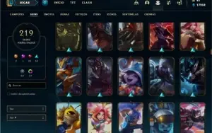 Conta prata 2 com TODOS os champs e 219 Skins + 6 Vitoriosas