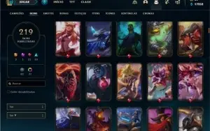 Conta prata 2 com TODOS os champs e 219 Skins + 6 Vitoriosas