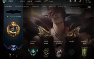 Conta All Champions/149 skins e 5 vitoriosas
