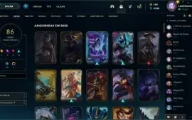 conta  lol  86 skins