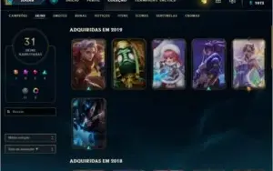 Conta lol Gold 2-Platina2 na season passada