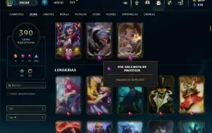 Conta ouro 4 com TODOS os champs e 390 Skins ( ADC / SUP )