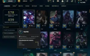 Esmeralda 4 com TODOS os champs e 225 Skins ( Nivel 516 )