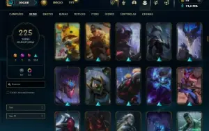 Esmeralda 4 com TODOS os champs e 225 Skins ( Nivel 516 )