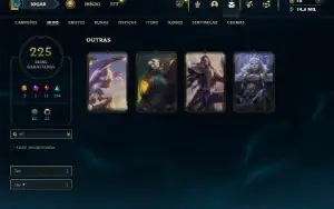 Esmeralda 4 com TODOS os champs e 225 Skins ( Nivel 516 )
