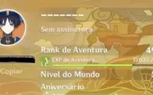 Conta Genshin AR - 49 | 3 Limitados e 3 Mochileiros