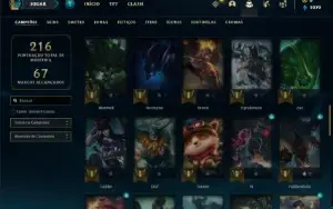 Conta Unranked com 65 Champs e 33 Skins + 9 Cromas