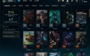 Conta Unranked com 65 Champs e 33 Skins + 9 Cromas
