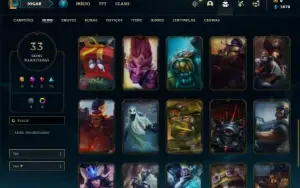 Conta Unranked com 65 Champs e 33 Skins + 9 Cromas