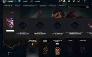 Conta Unranked com 65 Champs e 33 Skins + 9 Cromas