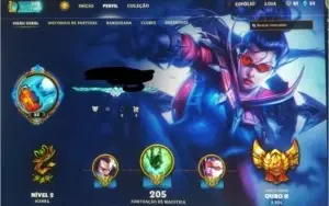 CONTA DE LOL PLATINA S7 45K DE RP EM SKINS