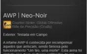 AWP NEO-NOIR/ mais barato que na STEAM