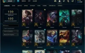Conta bronze 4 com 62 champs e 35 skins (Mais de 200 jogos)