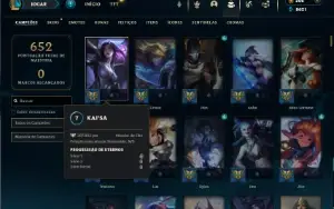 Unranked com TODOS os champs e 185 Skins ( ADC / MID )