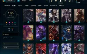 Unranked com TODOS os champs e 185 Skins ( ADC / MID )