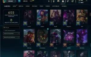 Unranked com TODOS os champs e 185 Skins ( ADC / MID )
