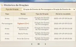 Keqing, Tighnari + banner garantido - AR 10 AMÉRICA