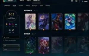 Conta League of Legends 362 SKINS