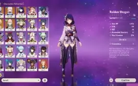 AR38 - Raiden, Ayato, Kokomi C1, Jean + Orgulho Celestial