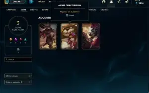 Conta ouro 2 com 30 Champs e 3 Skins + 16 Espolios