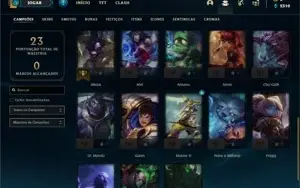 Conta ouro 2 com 30 Champs e 3 Skins + 16 Espolios