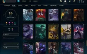 Conta prata 3 com 128 Champs e 86 Skins + 2 Prestigios