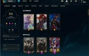 Conta prata 3 com 128 Champs e 86 Skins + 2 Prestigios