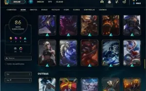 Conta prata 3 com 128 Champs e 86 Skins + 2 Prestigios