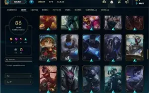 Conta prata 3 com 128 Champs e 86 Skins + 2 Prestigios