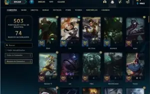 Conta prata 3 com 128 Champs e 86 Skins + 2 Prestigios