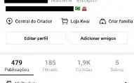 Conta Kwai 142k de seguidores 2m de curtidas