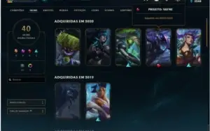 Conta Diamante 4 Wild Rift/unranked lol pc com 30 skins+