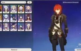 Diluc + QiQi + Vários 4*  ( AR 24 )  Genshin Impact
