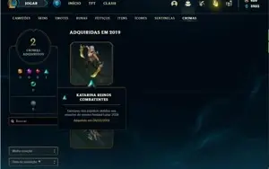 Conta unranked com 90 Champs e 93 Skins + 400 RP
