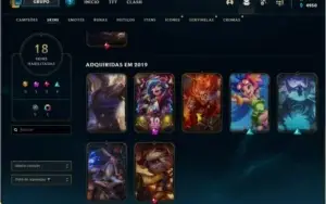 Conta lol plat 4 md3 + dima tft + valorant dima 2 e skin