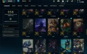 Conta bronze 3 com 90 Champs e 34 Skins + 3 Fragmentos