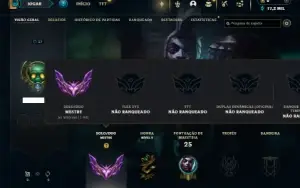 Mestre com 24 Champs e 1 Skin + 9 Fragmentos