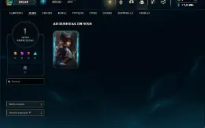 Mestre com 24 Champs e 1 Skin + 9 Fragmentos