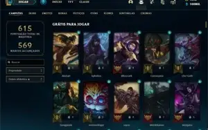 Conta LoL / Valorant 100k+ essecia azul, all champs Lvl 389