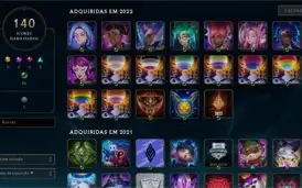 Conta League of  Legends - Nv 160 - Mono Suporte