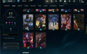 Conta Unranked com 66 Champs e 62 Skins ( MAIN SUP / ADC )
