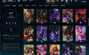 Conta Unranked com 66 Champs e 62 Skins ( MAIN SUP / ADC )