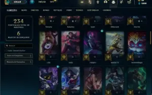 Conta Unranked com 66 Champs e 62 Skins ( MAIN SUP / ADC )