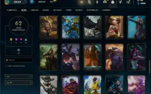 Conta Unranked com 66 Champs e 62 Skins ( MAIN SUP / ADC )