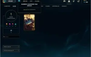 Conta unranked (ex bronze 1) com 30 champs e 1 skin