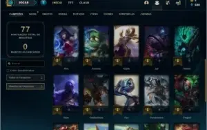 Conta unranked (ex bronze 1) com 30 champs e 1 skin