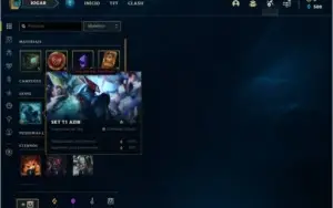 Conta unranked (ex bronze 1) com 30 champs e 1 skin