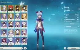 Ganyu + Amos + Zhongli + Ayato + Xiao + Albedo