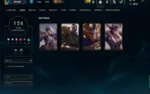 Diamante 1 com 115 Champs e 124 Skins ( MID / TOP / ADC )