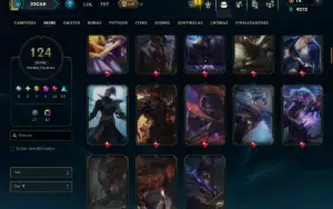 Diamante 1 com 115 Champs e 124 Skins ( MID / TOP / ADC )
